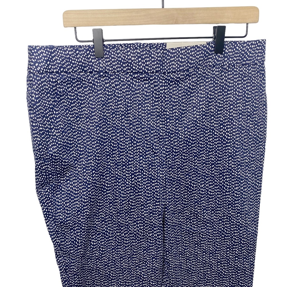 Chicos Secret Stretch Raindrop-Print Straight-Leg Cuffed Crops size 12 NWT - Picture 6 of 9